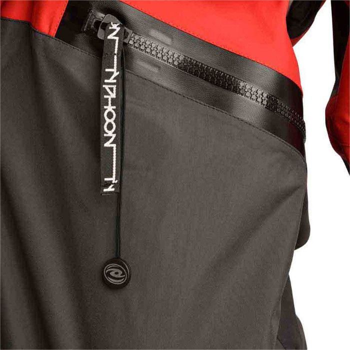 2024 Typhoon PS440 Hinge-Entry Drysuit 100183 - Red / Grey